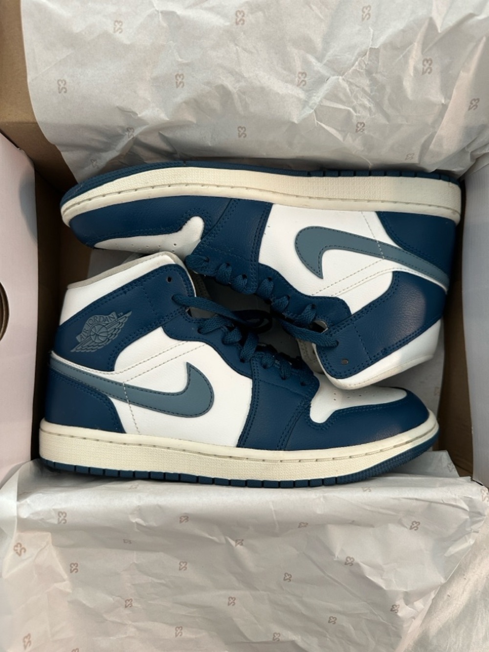 Jordan Mid-Top Sneakers in Navy, White and Slate